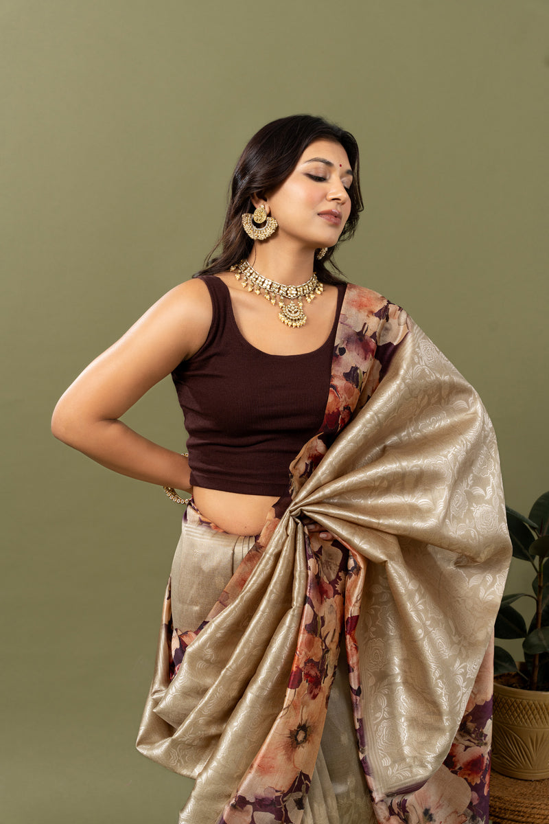 Apsara bouquet Saree-Saree-Ekana Label