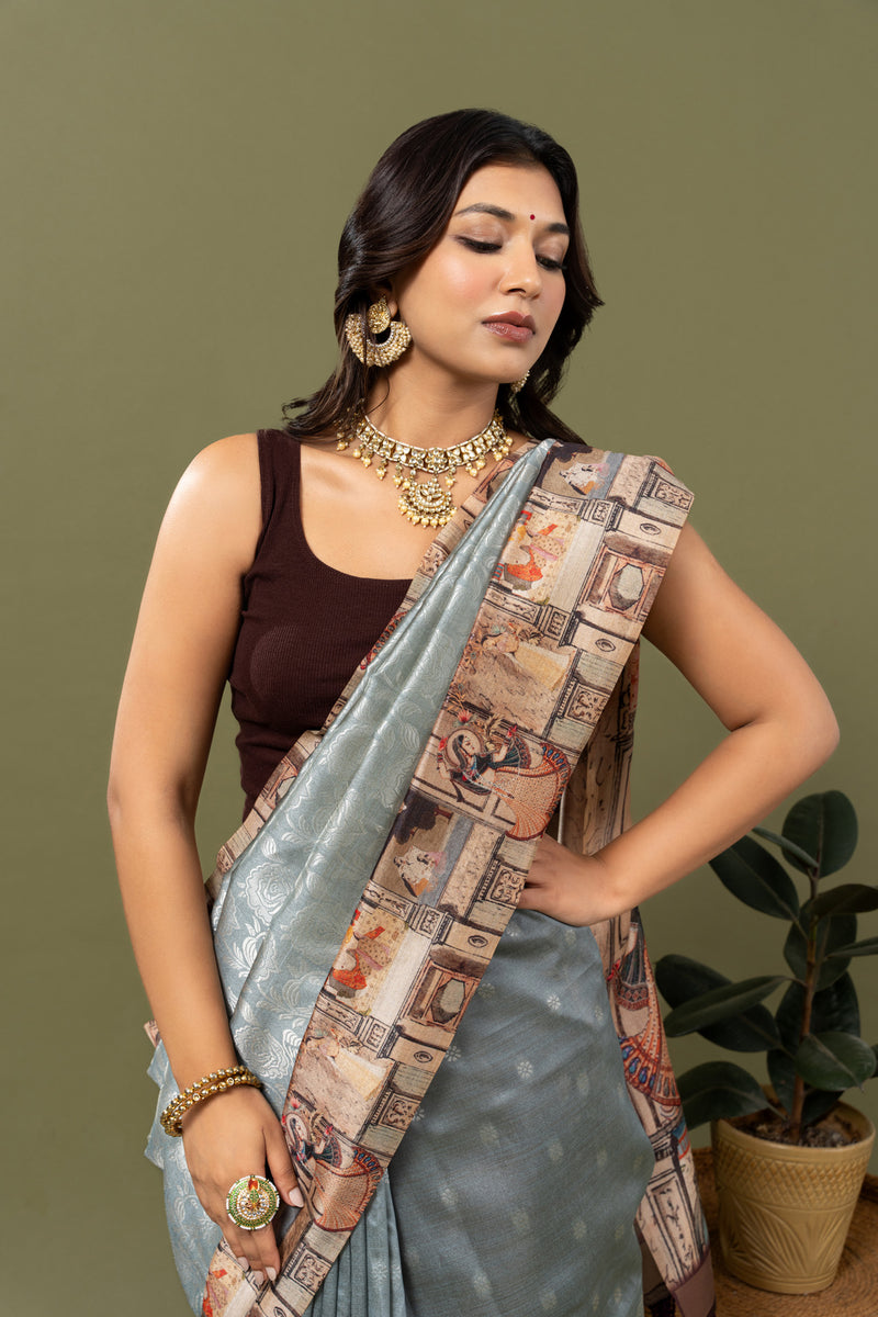 Anokhi Block Print Saree-Saree-Ekana Label