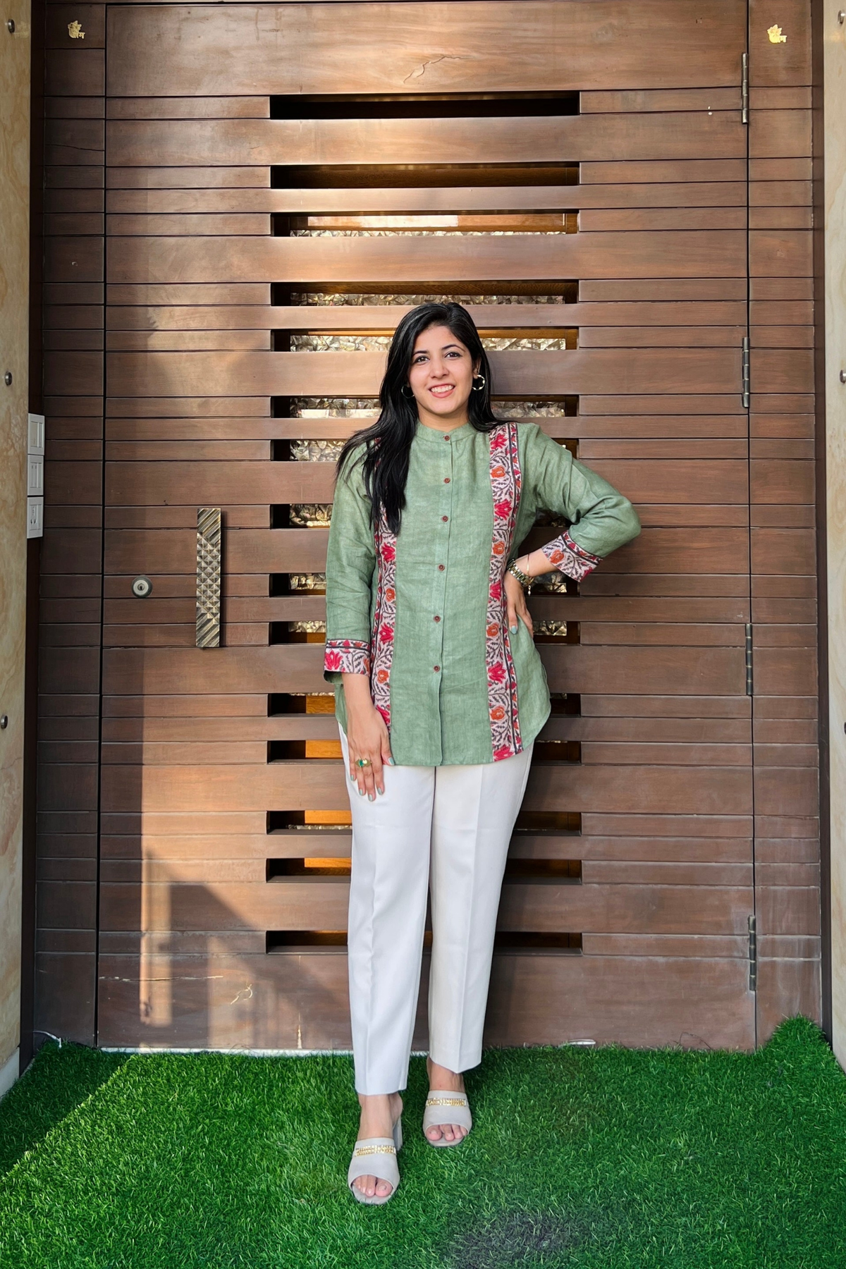 Minty Breeze Linen Shirt-shirts-Ekana Label