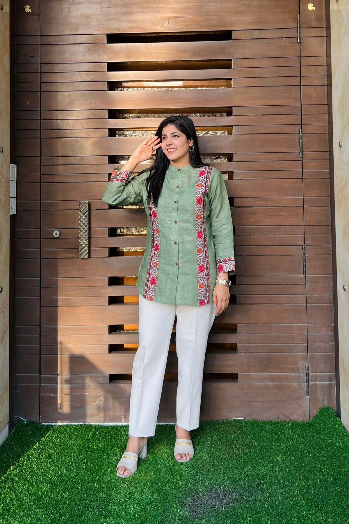 Minty Breeze Linen Shirt-shirts-Ekana Label