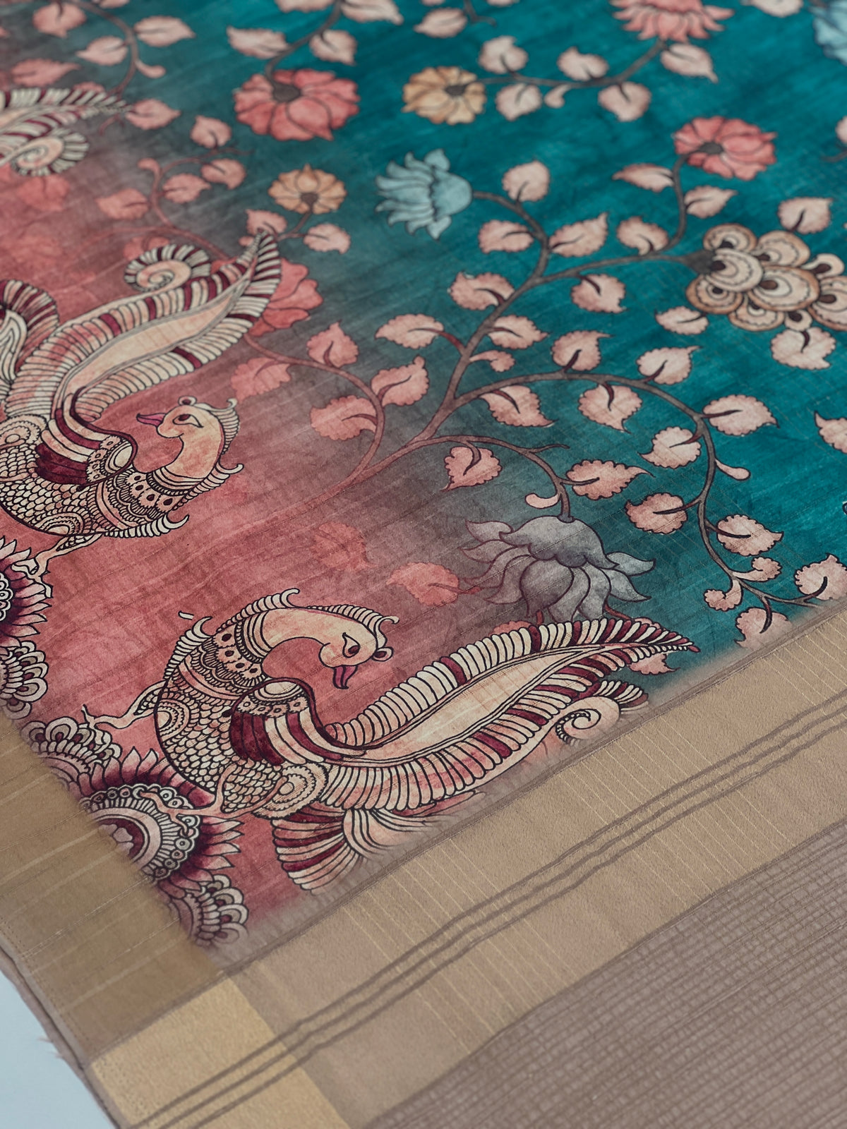 Anoushka Checkmate Kalamkari Saree-Saree-Ekana Label