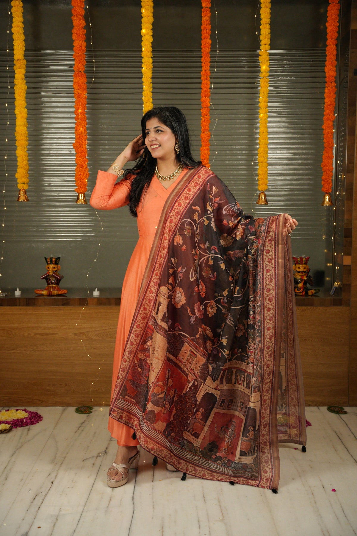 Mahi Kalamkari Dupatta