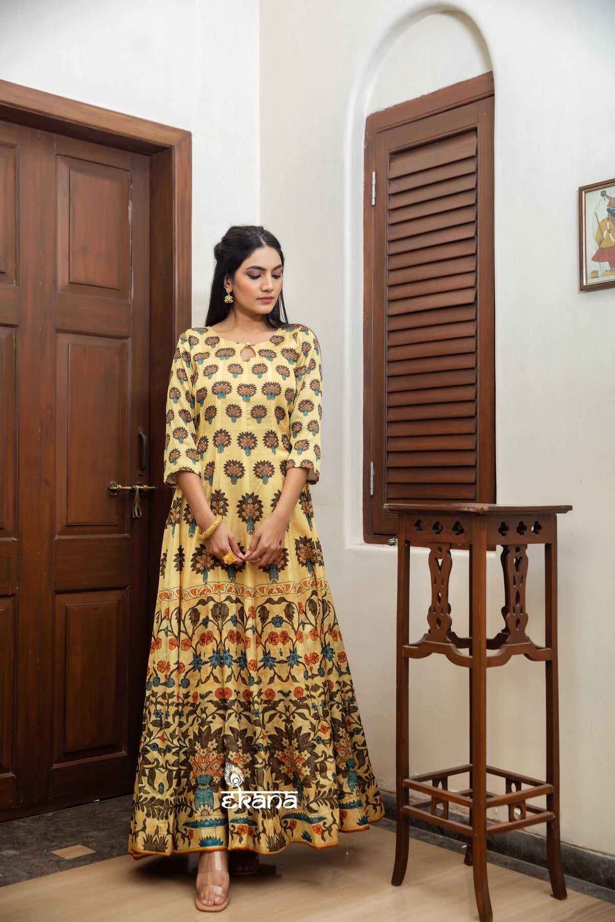 Kalamkari Kali Gown-Gown-Ekana Label