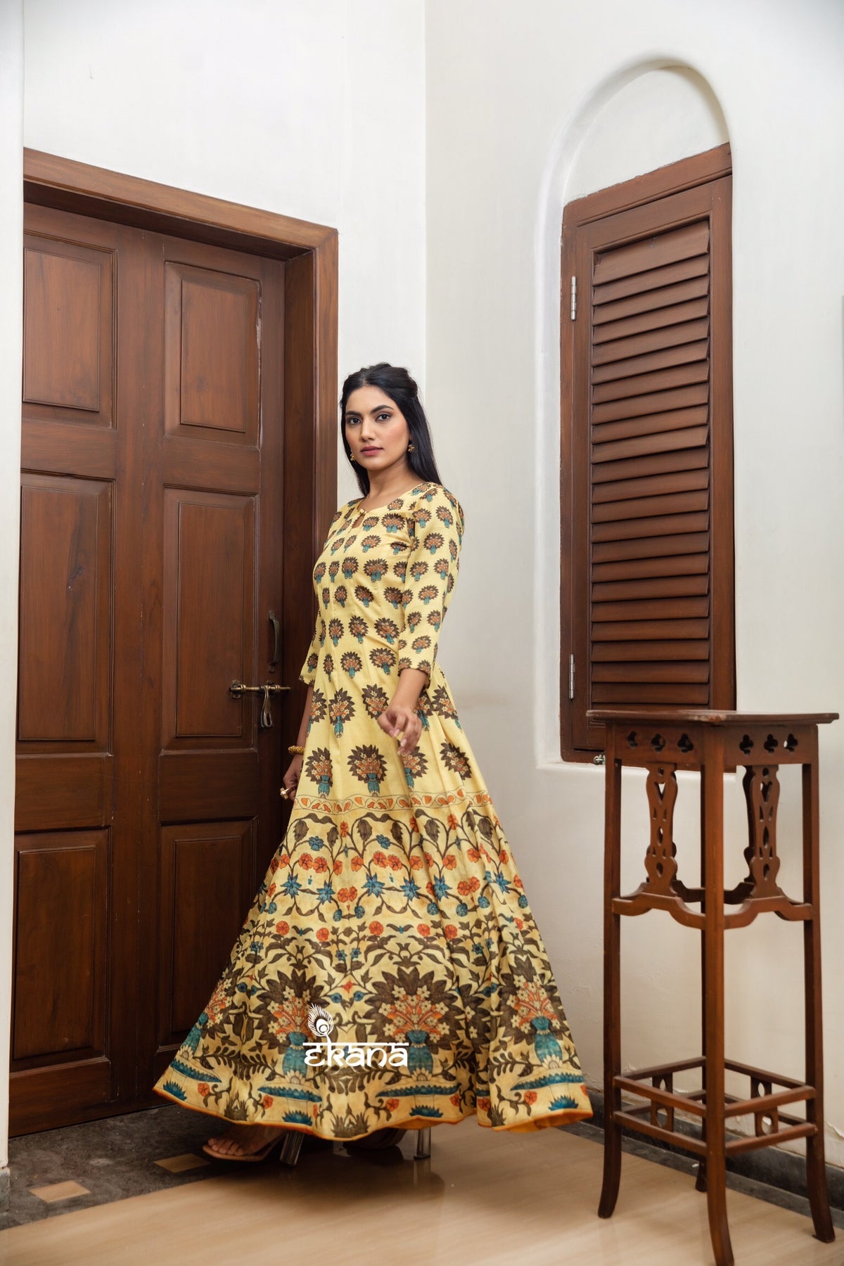 Kalamkari Kali Gown-Gown-Ekana Label