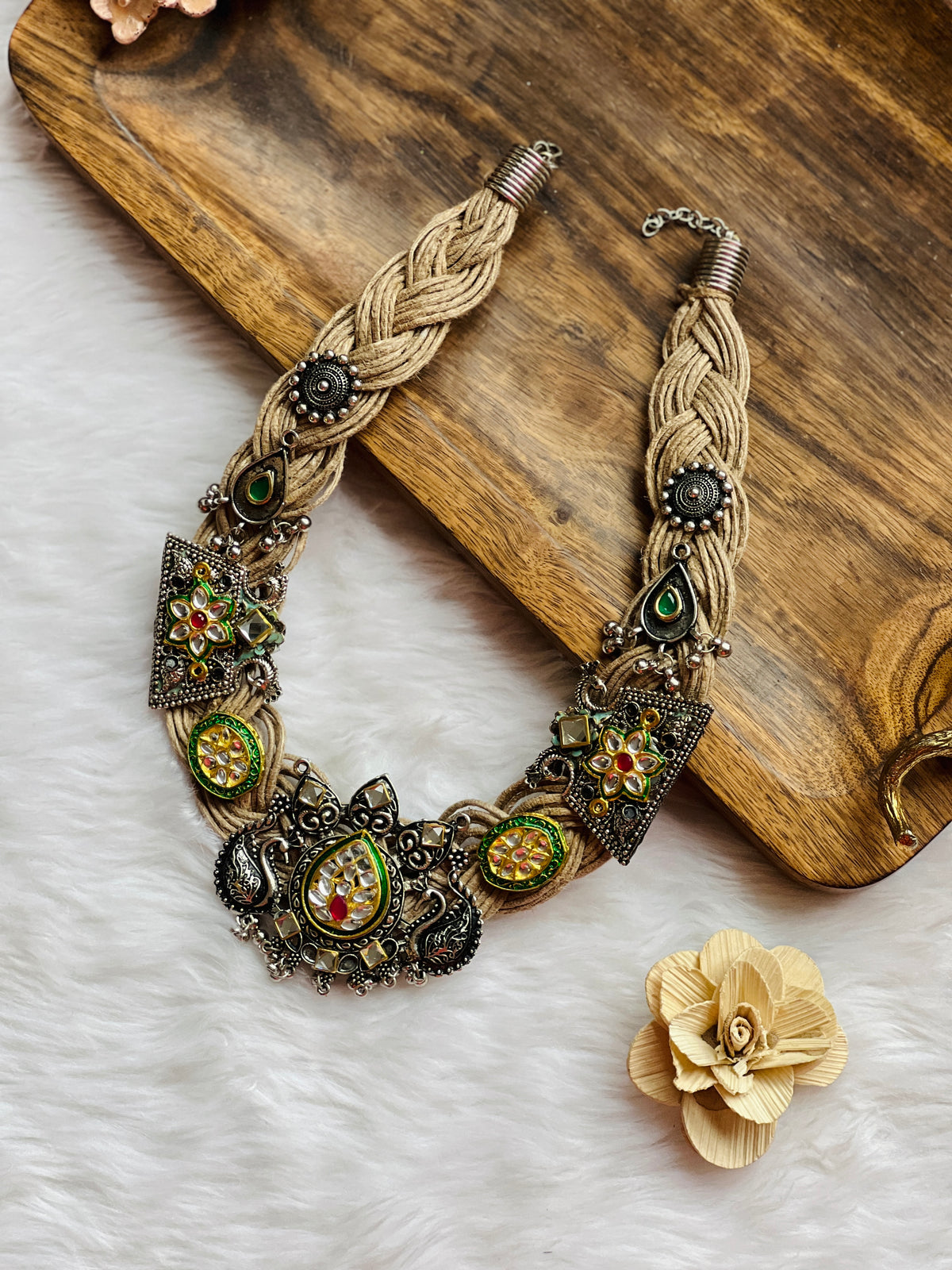 Ruhaniyat Jute Necklace-jewellery-Ekana Label