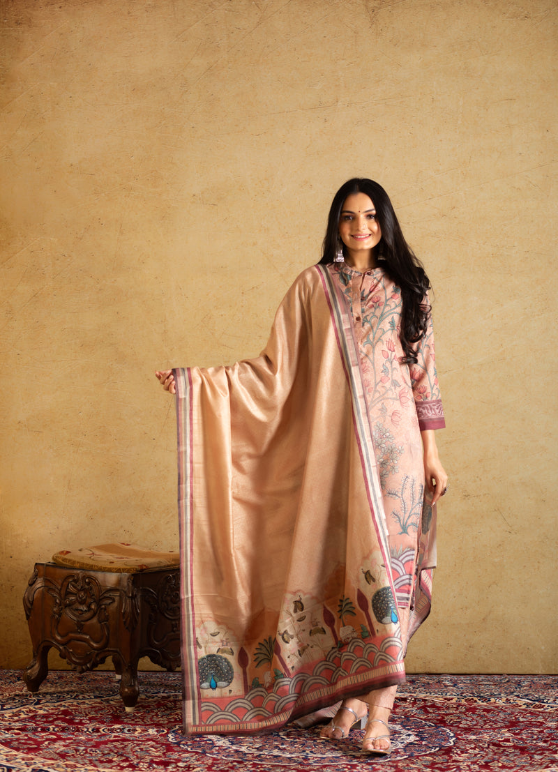 Hoor Pichwai Dupatta-Dupatta-Ekana Label