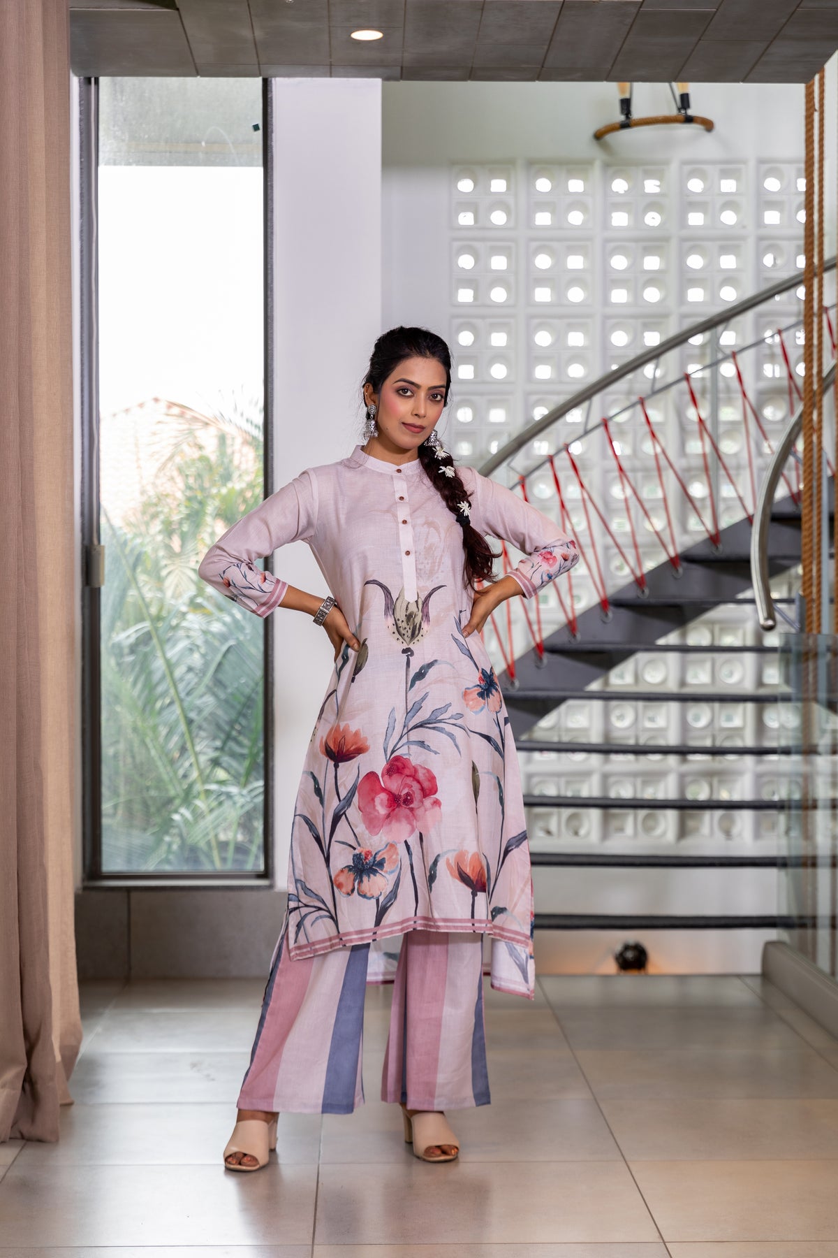 Alisha Floral Kurta Set-Ekana Label