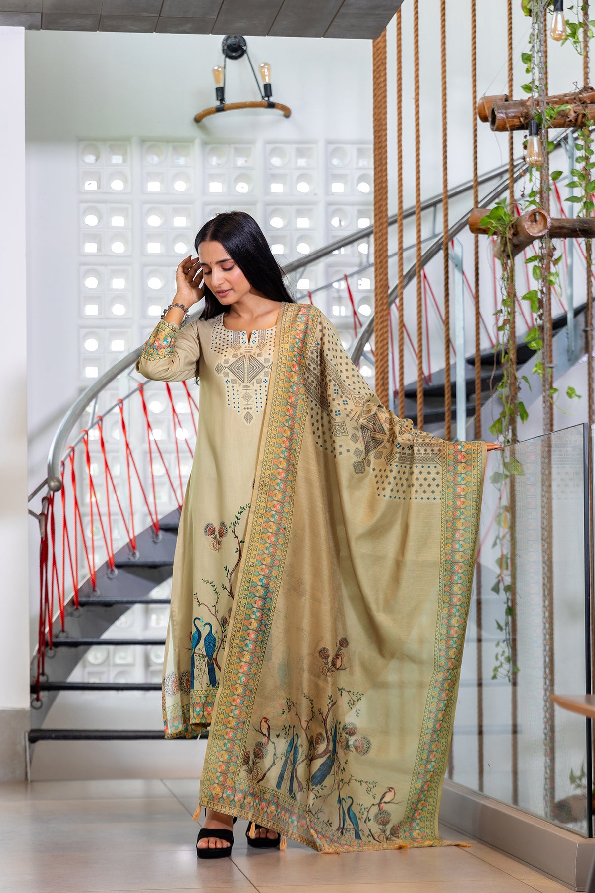 Nayab Mayur Dupatta-Ekana Label