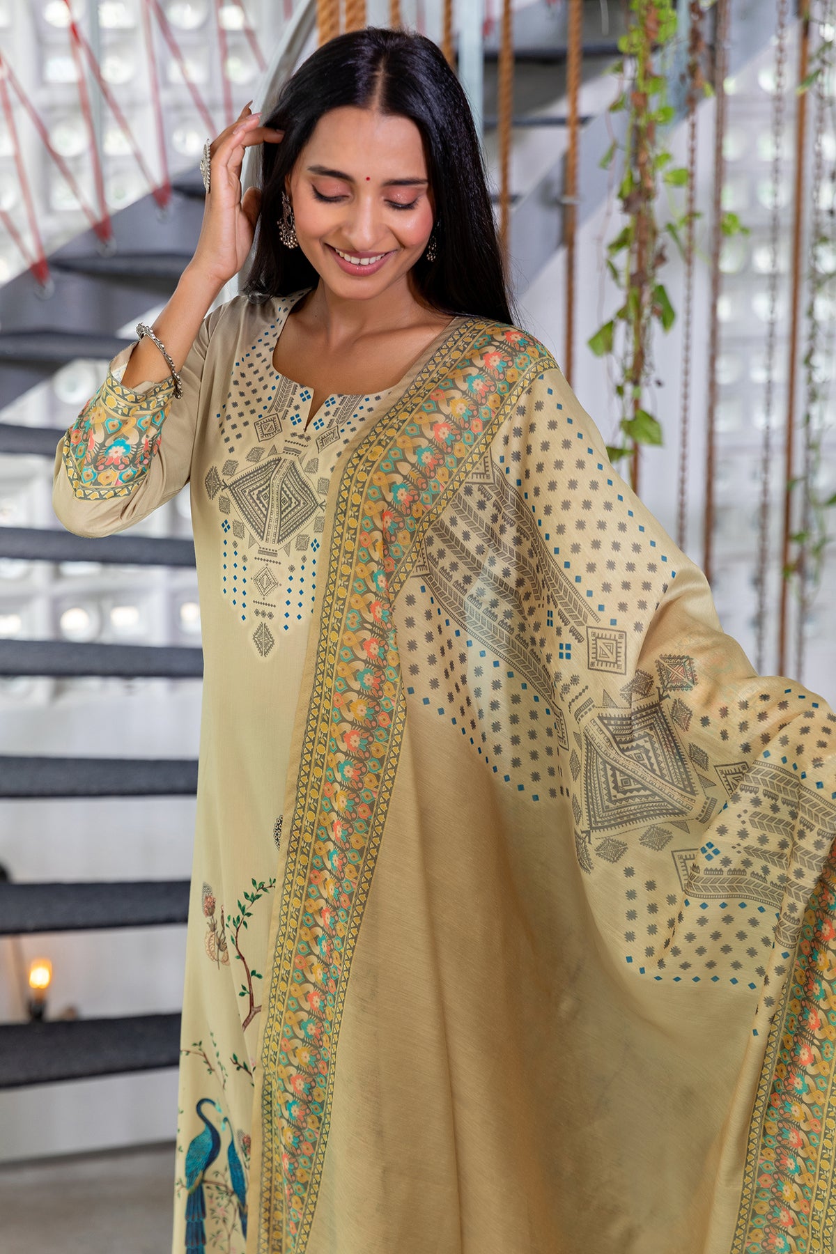 Nayab Mayur Dupatta-Ekana Label