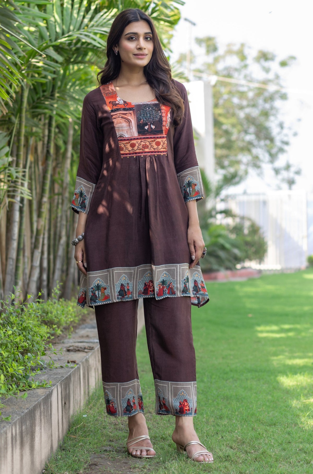 Hazelnut Patchwork Co-ord Set-Western-Ekana Label