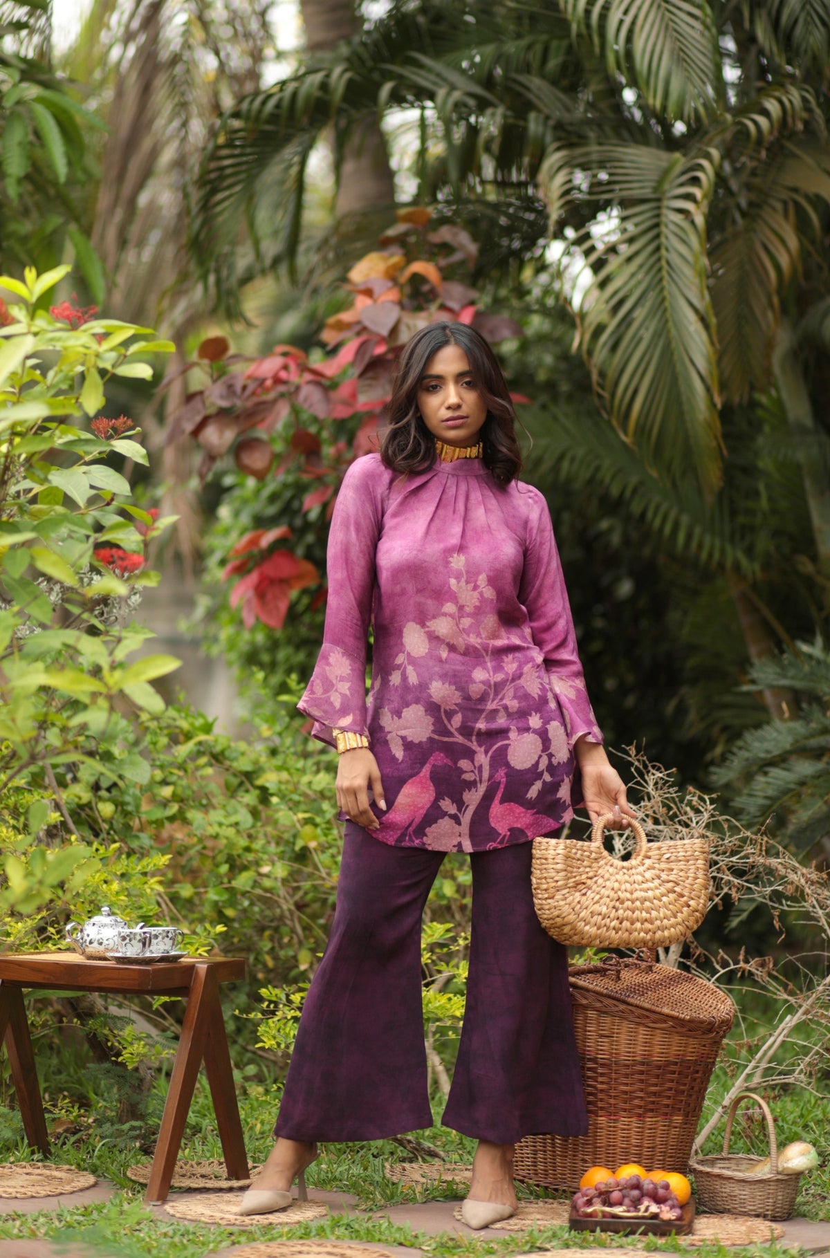 Shades Of Purple Co-ord Set-Western-Ekana Label