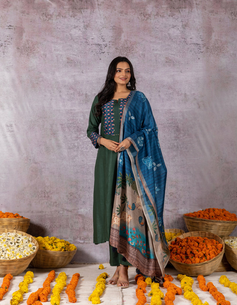 Ishanvi Pichwai Dupatta-Dupatta-Ekana Label