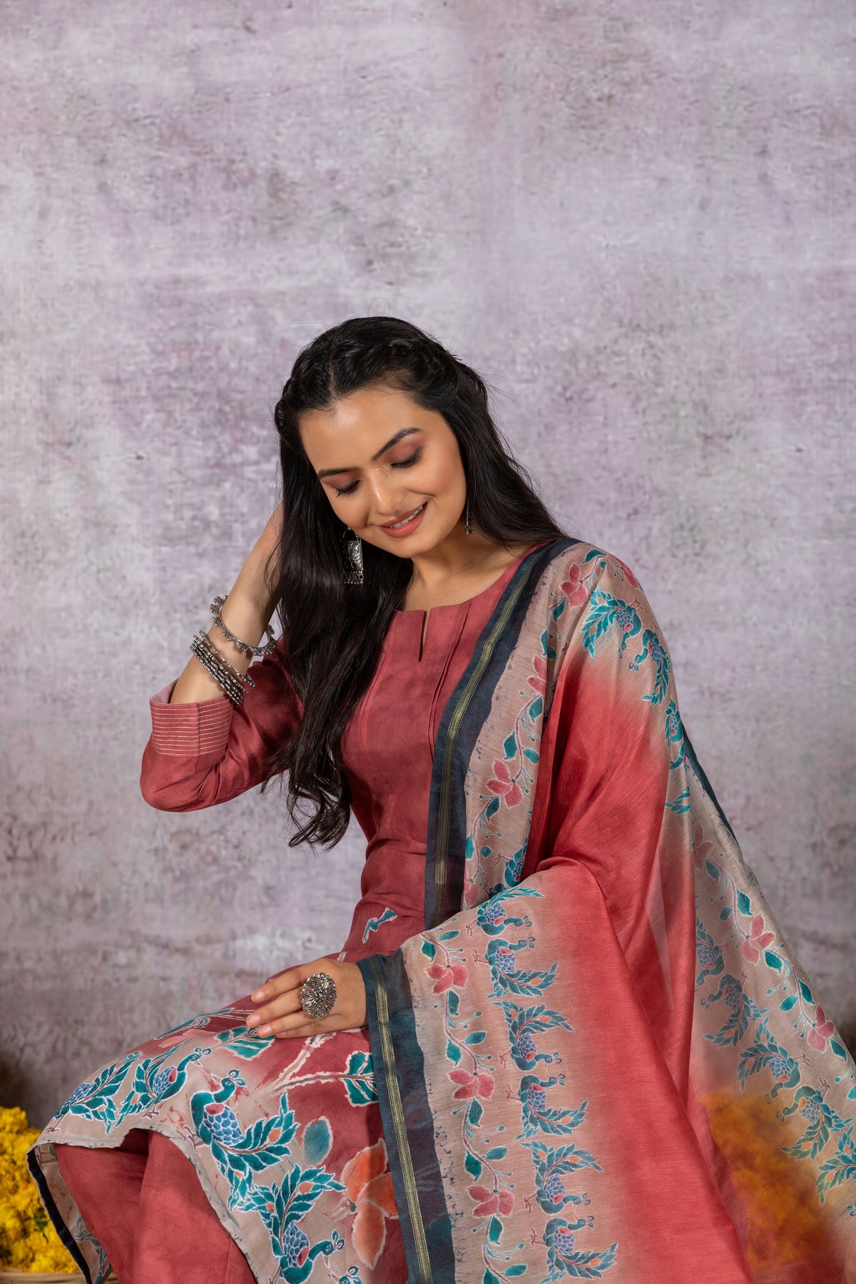 Shreesha Pichwai Elegance Suit Set-Suit Set-Ekana Label