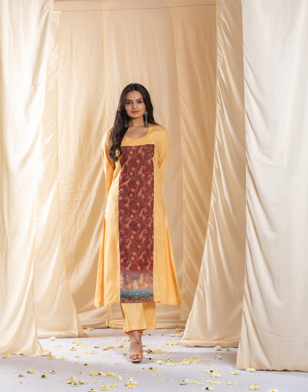 Aria Yellow Three Piece Set-Suit Set-Ekana Label