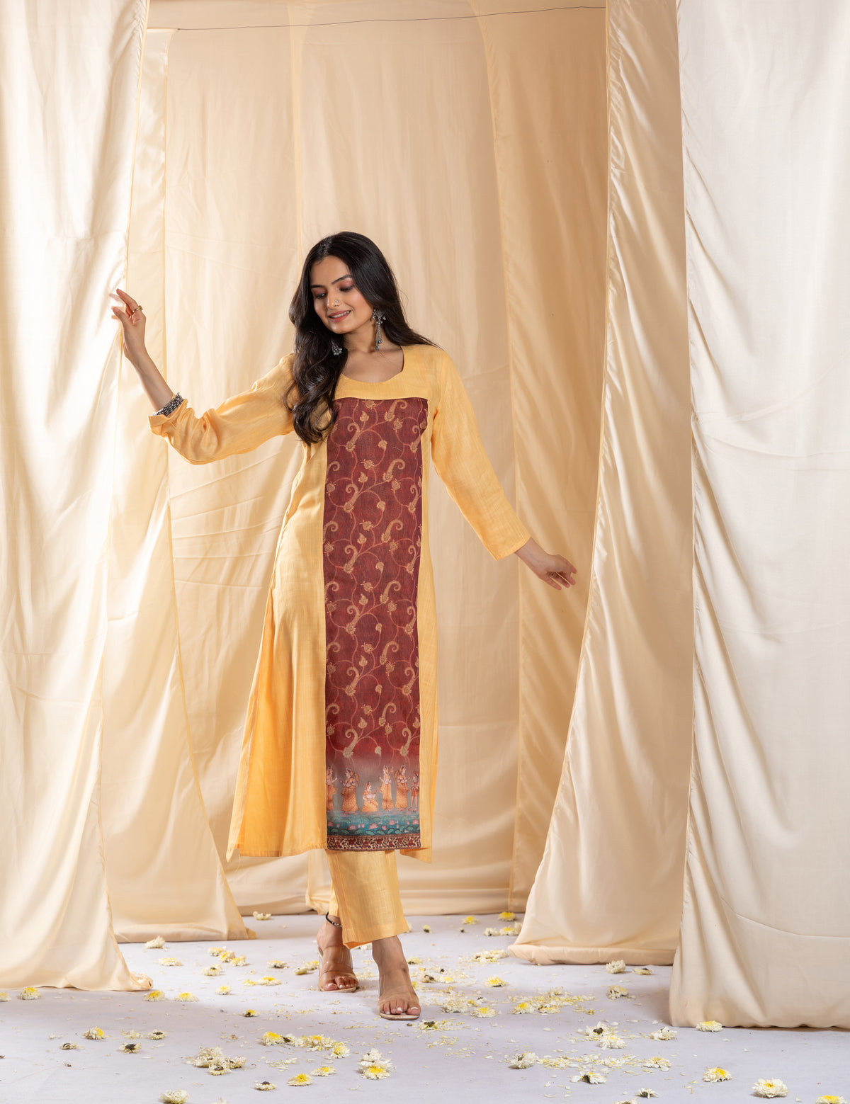 Aria Yellow Three Piece Set-Suit Set-Ekana Label