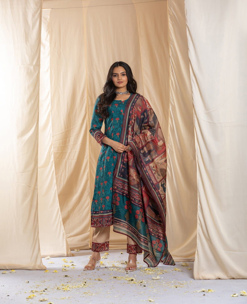 Saundarya Block Dupatta-Dupatta-Ekana Label