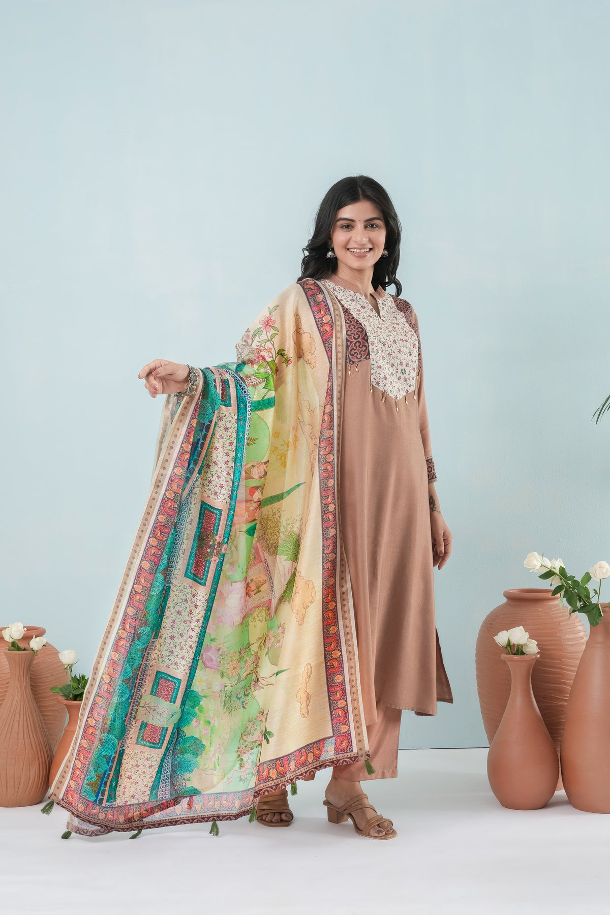 Simran Bliss Bhagalpuri Suit Set