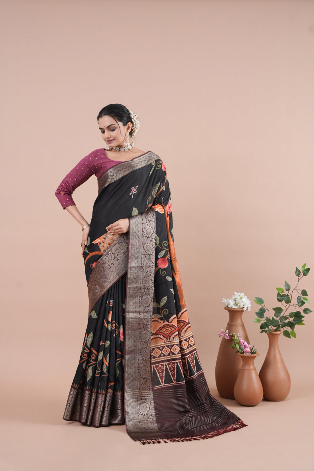 Shyam Saaj Saree-Saree-Ekana Label