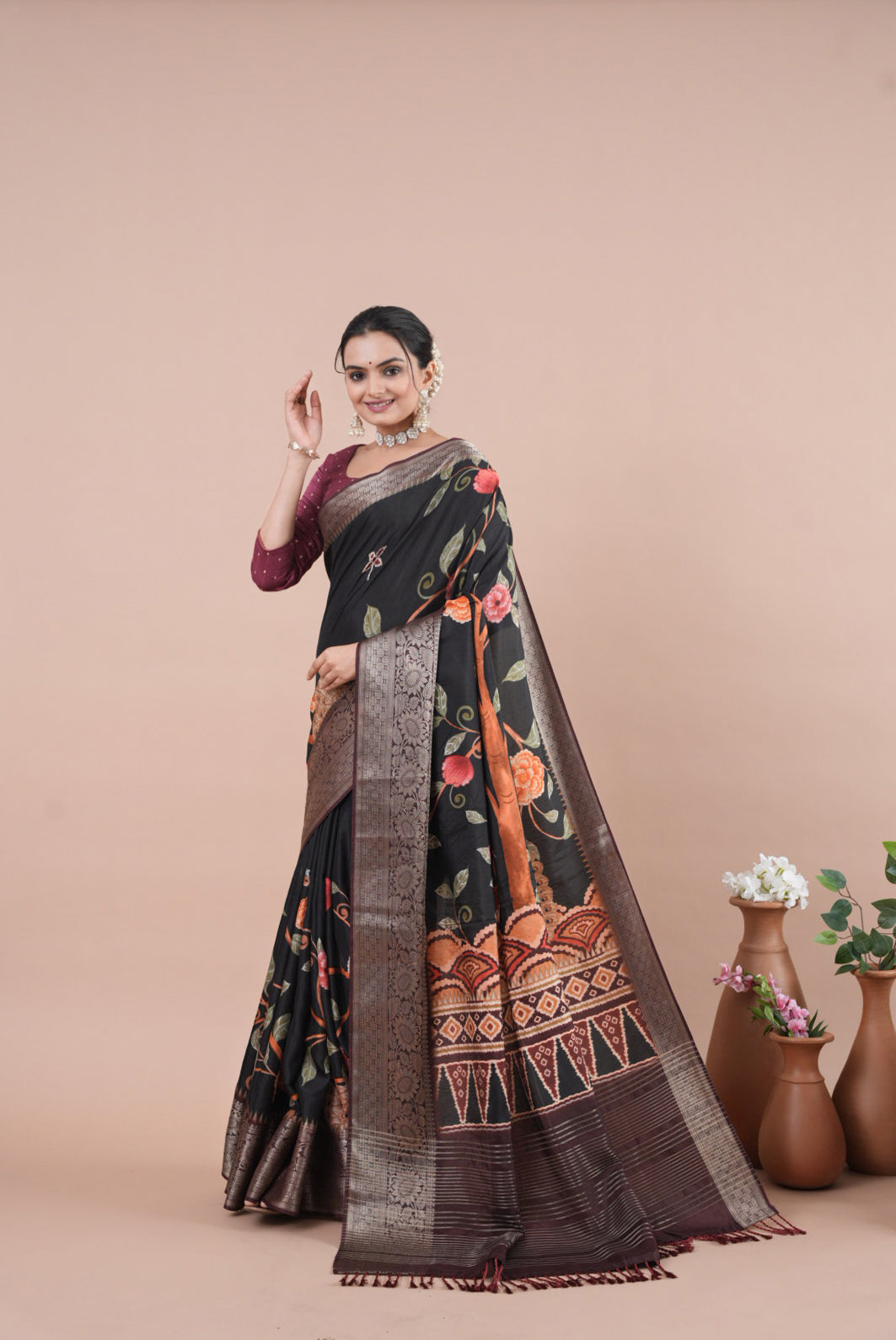 Shyam Saaj Saree-Saree-Ekana Label