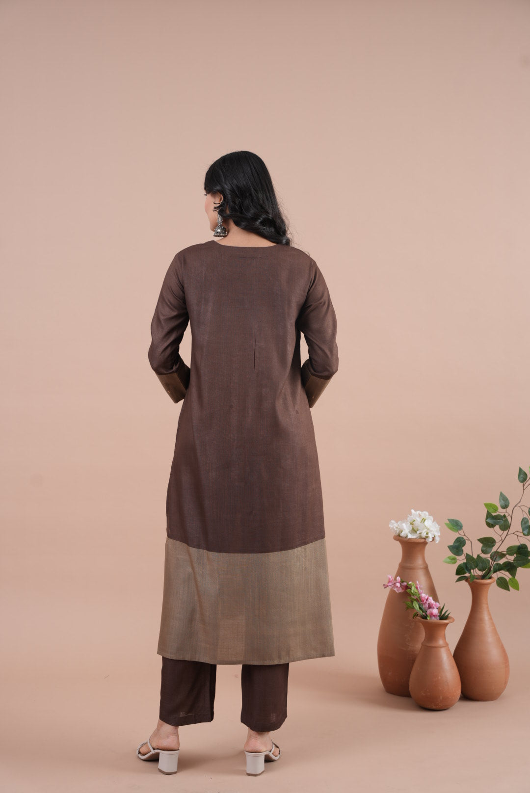 Mia Brown Rang Kurta Set-Kurta Set-Ekana Label