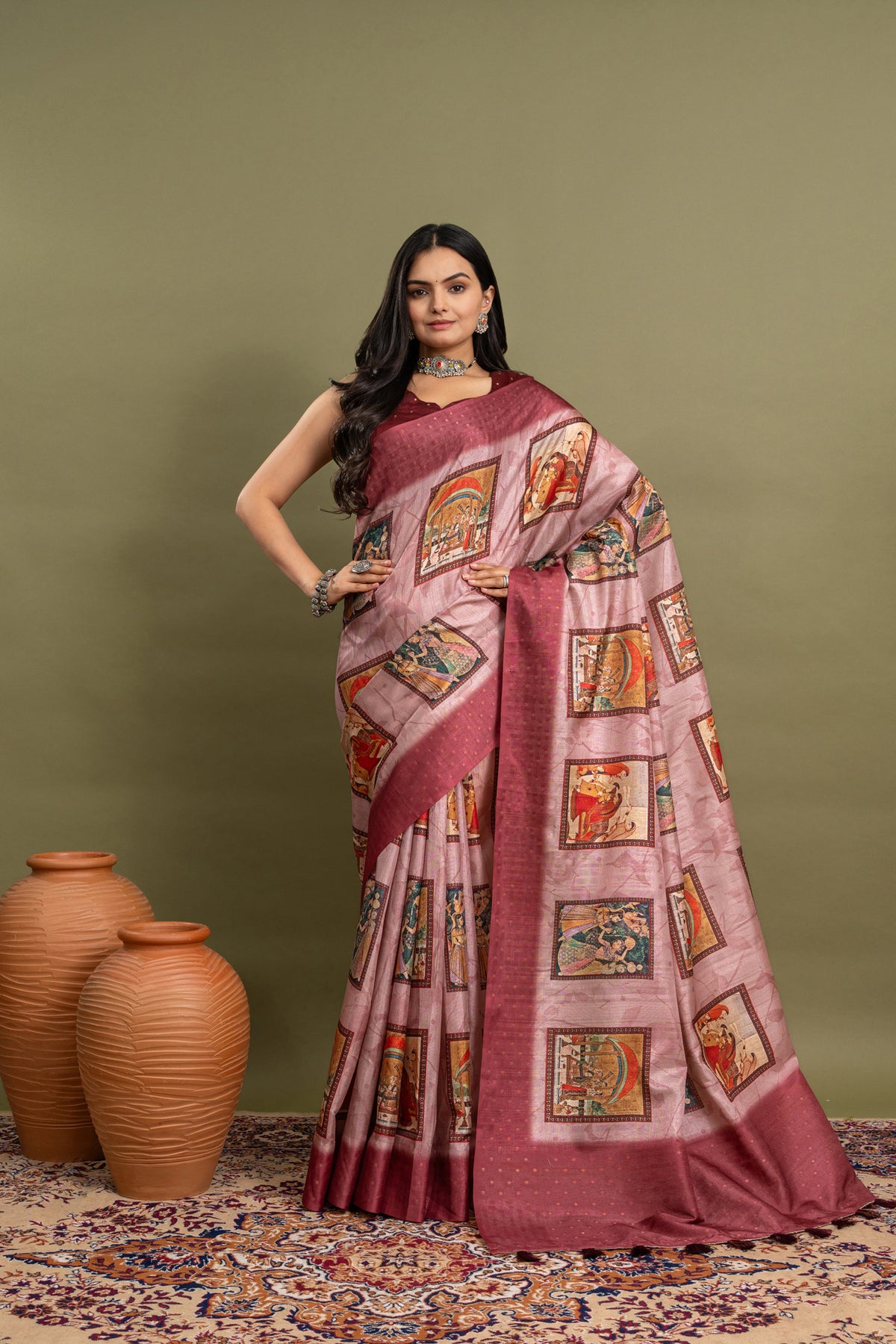 Radhika Block Print Saree