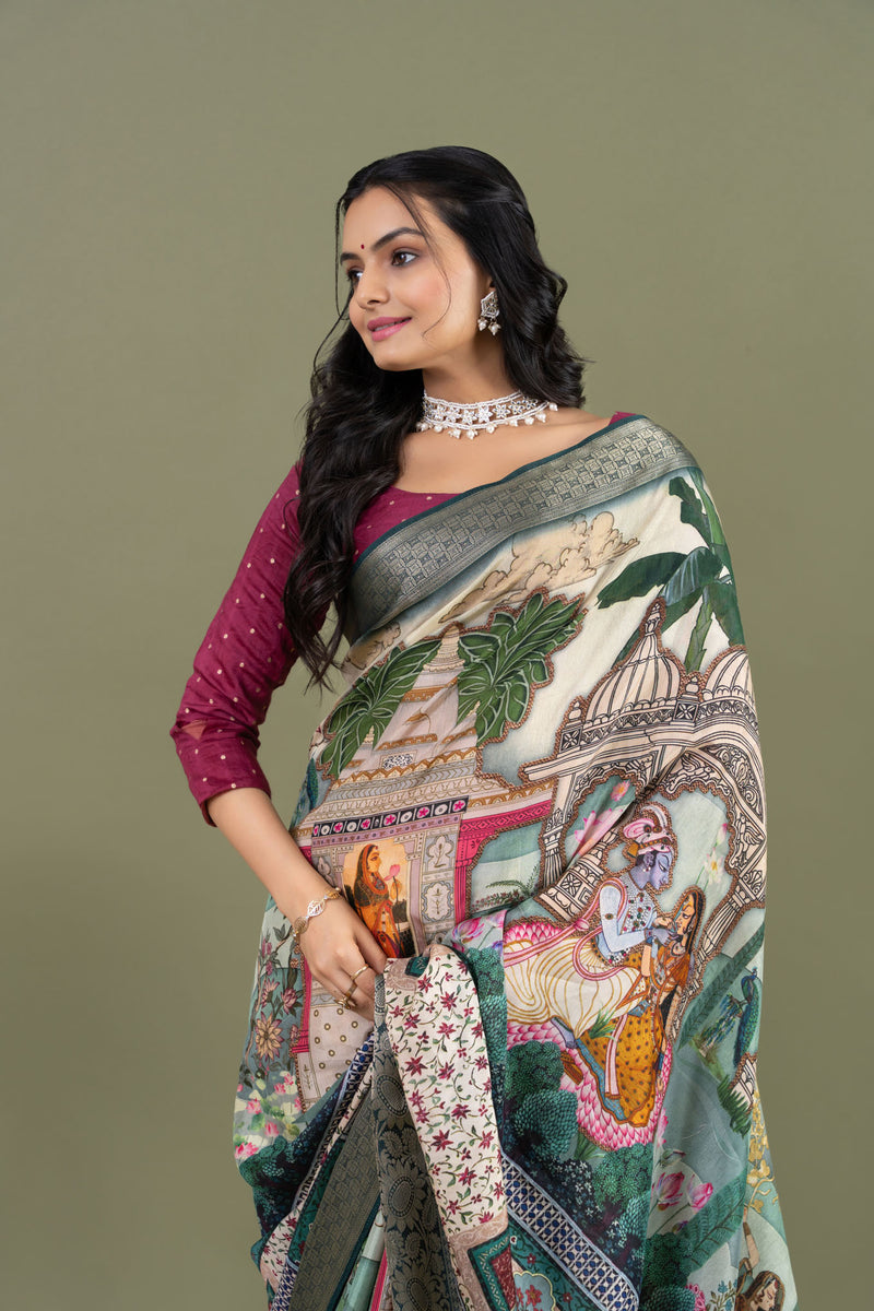 Raja Rani Ki Shaam Regal Saree-Saree-Ekana Label