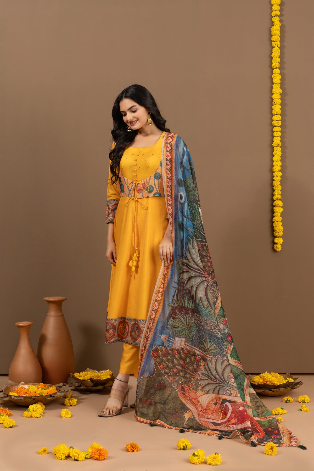 Nivriti Sunlit Bhagalpuri Suit