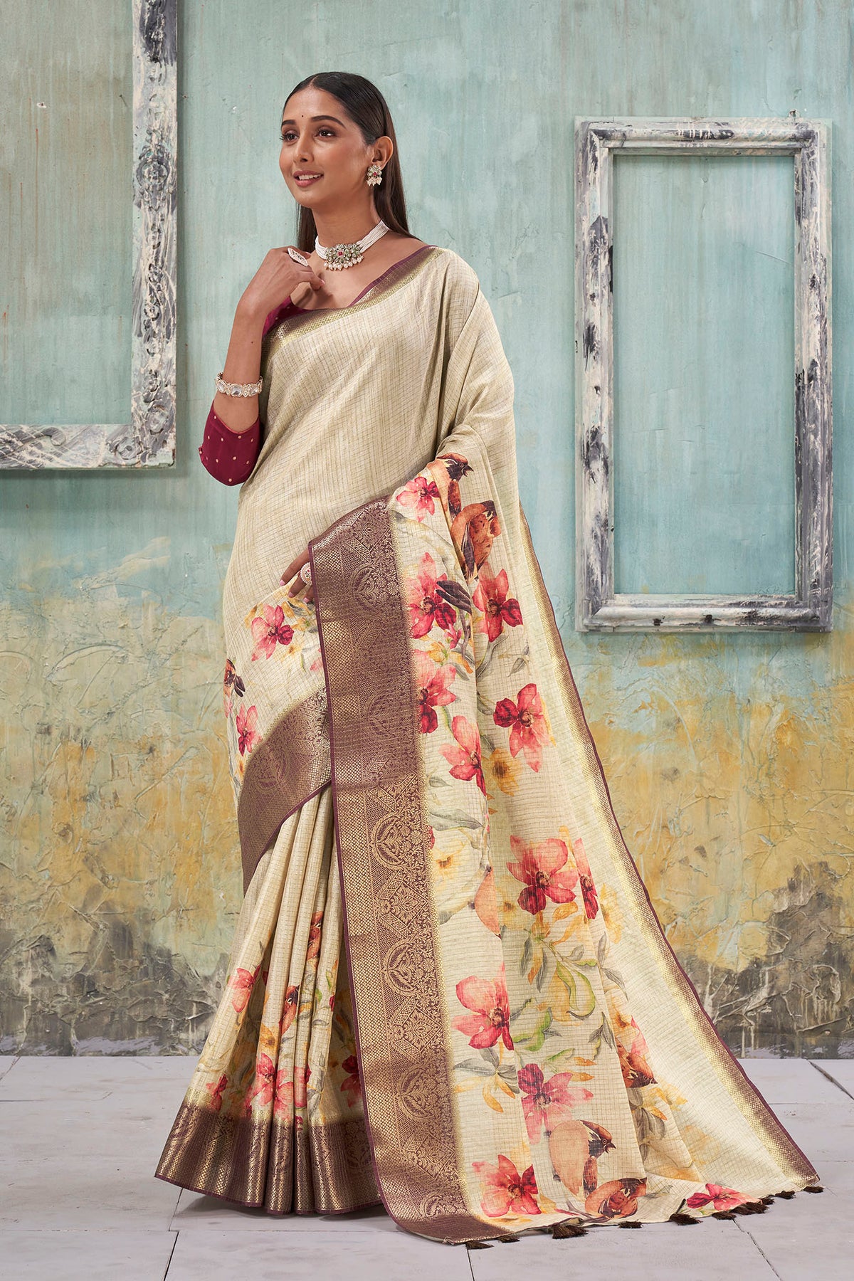 Vistara Bloom Saree