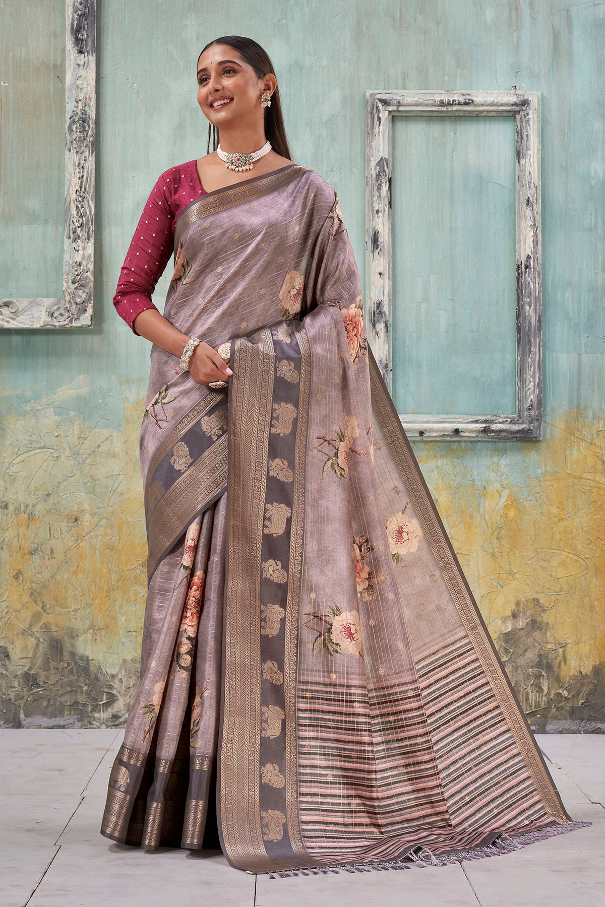 Swarnika Floral Saree