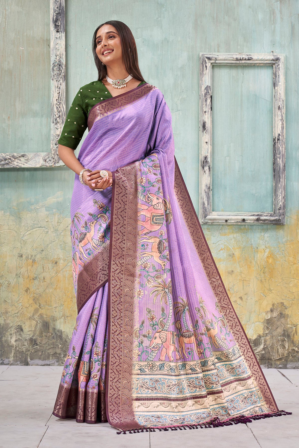 Puranik Lavender Saree