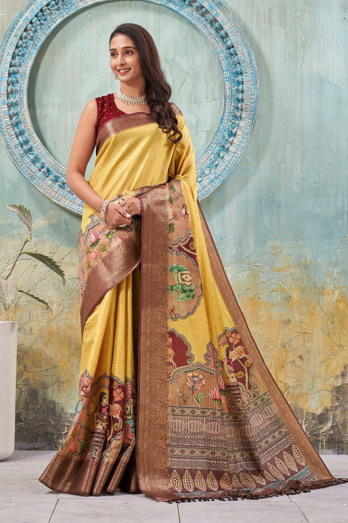 Sundara Yellow Aura Saree