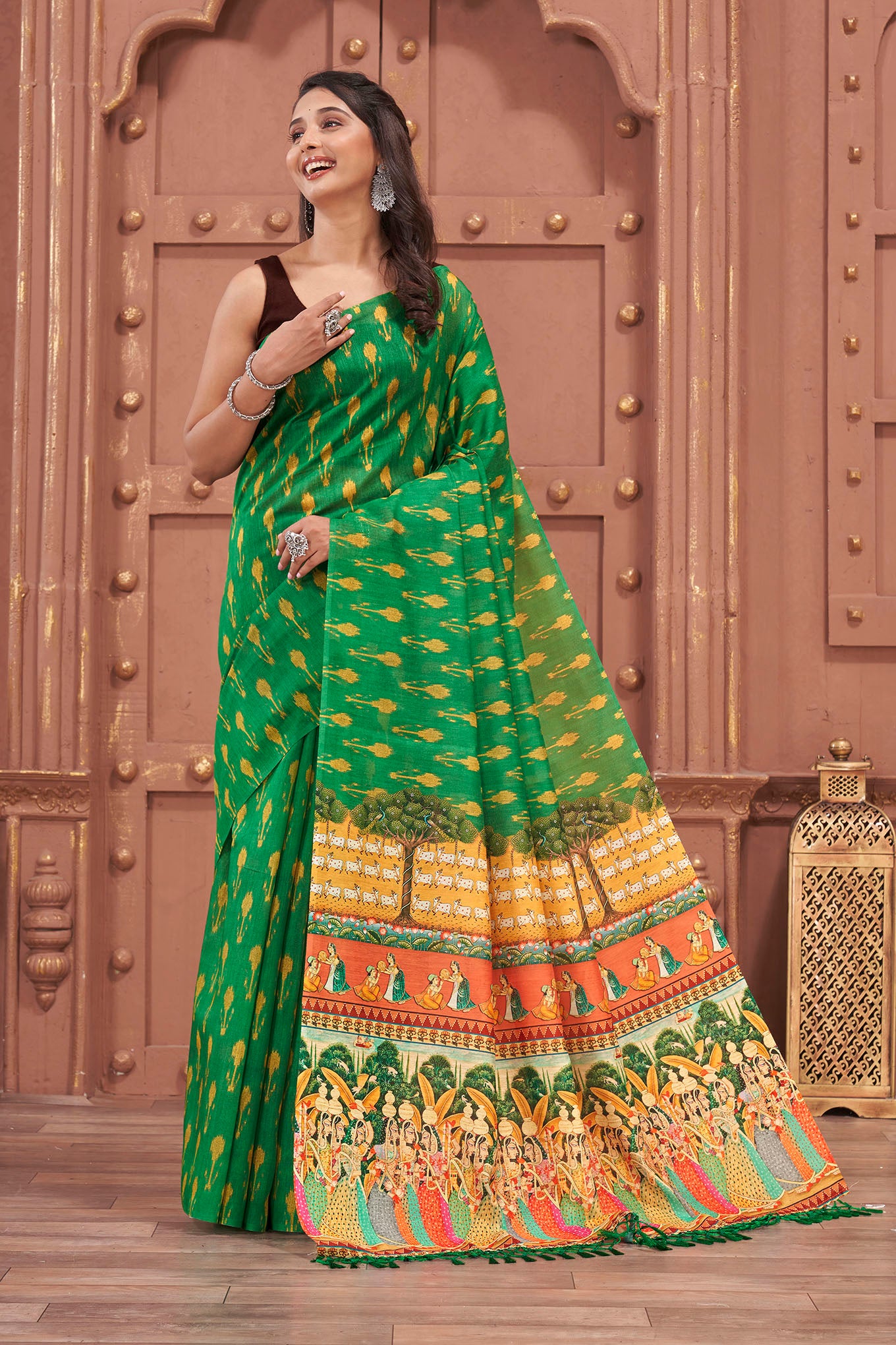 Ikkat Saree Buy Ikkat Cotton Sarees Online Ekana Label