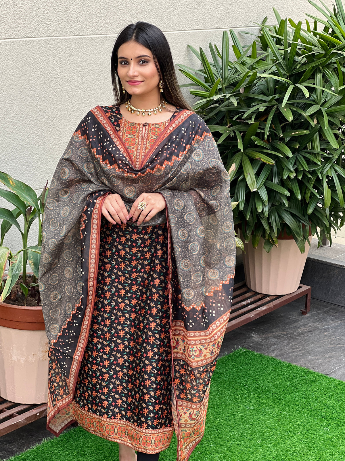 Zeenat Kalamkari Suit-Kurta Set-Ekana Label