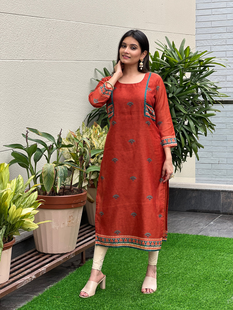 Maira Ajrakh Suit-Kurta Set-Ekana Label