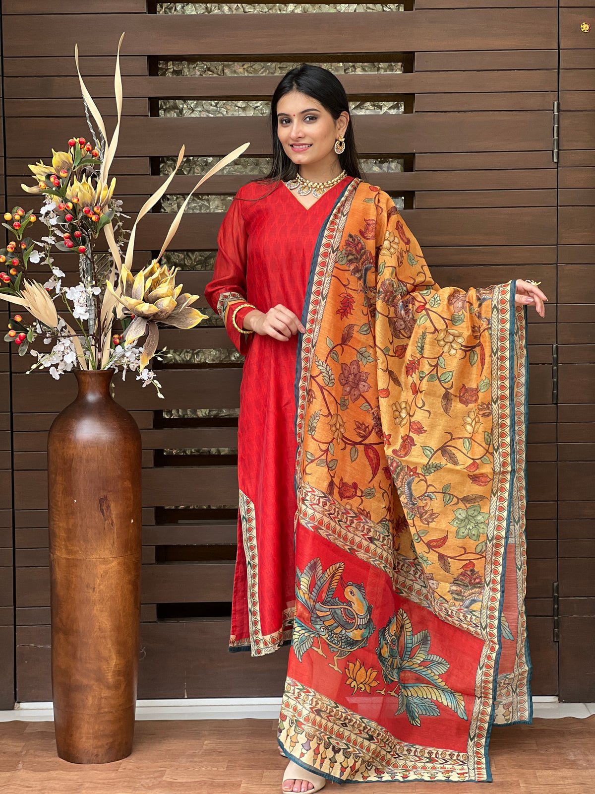 Kashish Kalamkari Suit-Kurta Set-Ekana Label