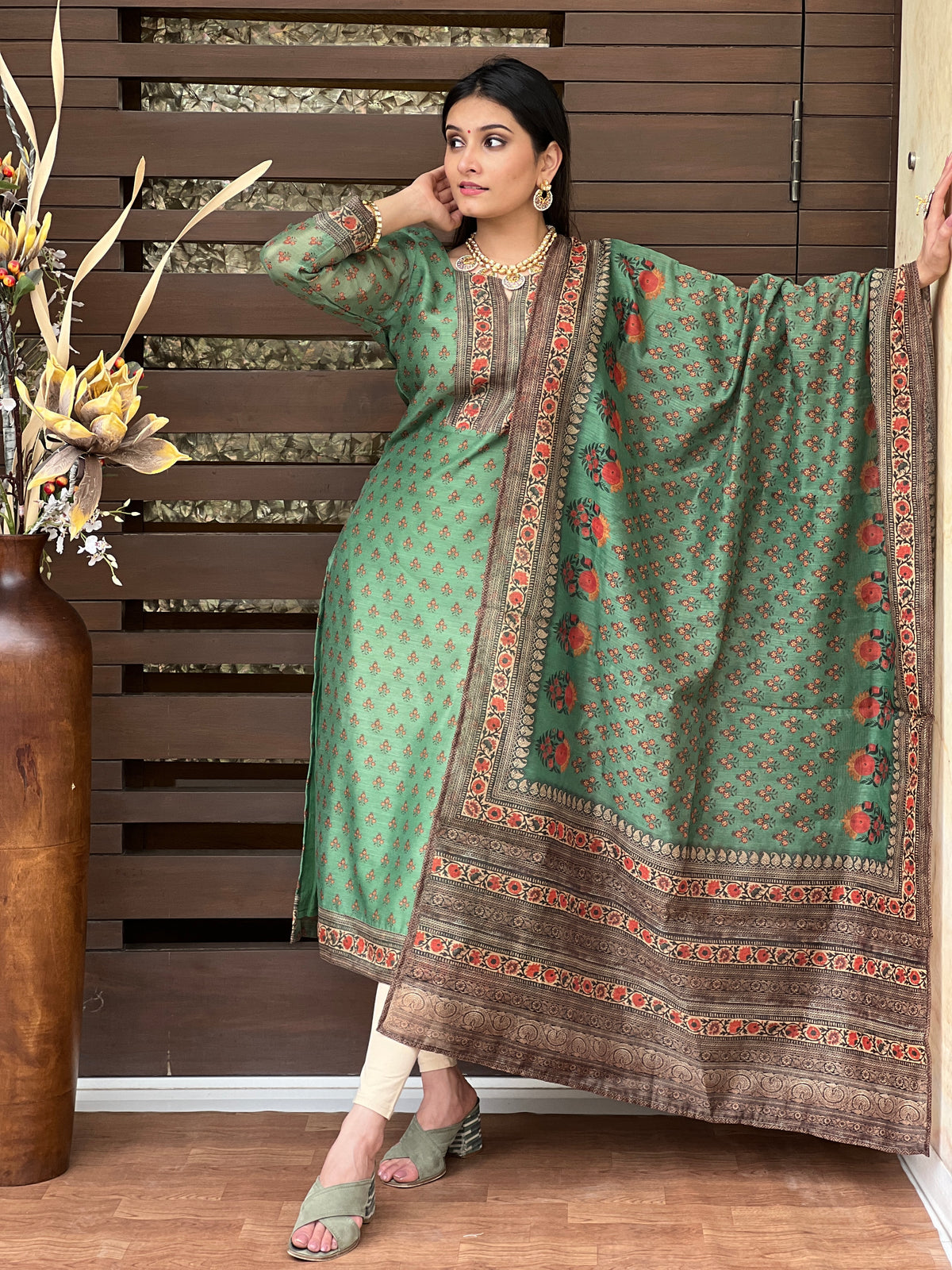 Shehnaaz Kalamkari Suit-Kurta Set-Ekana Label