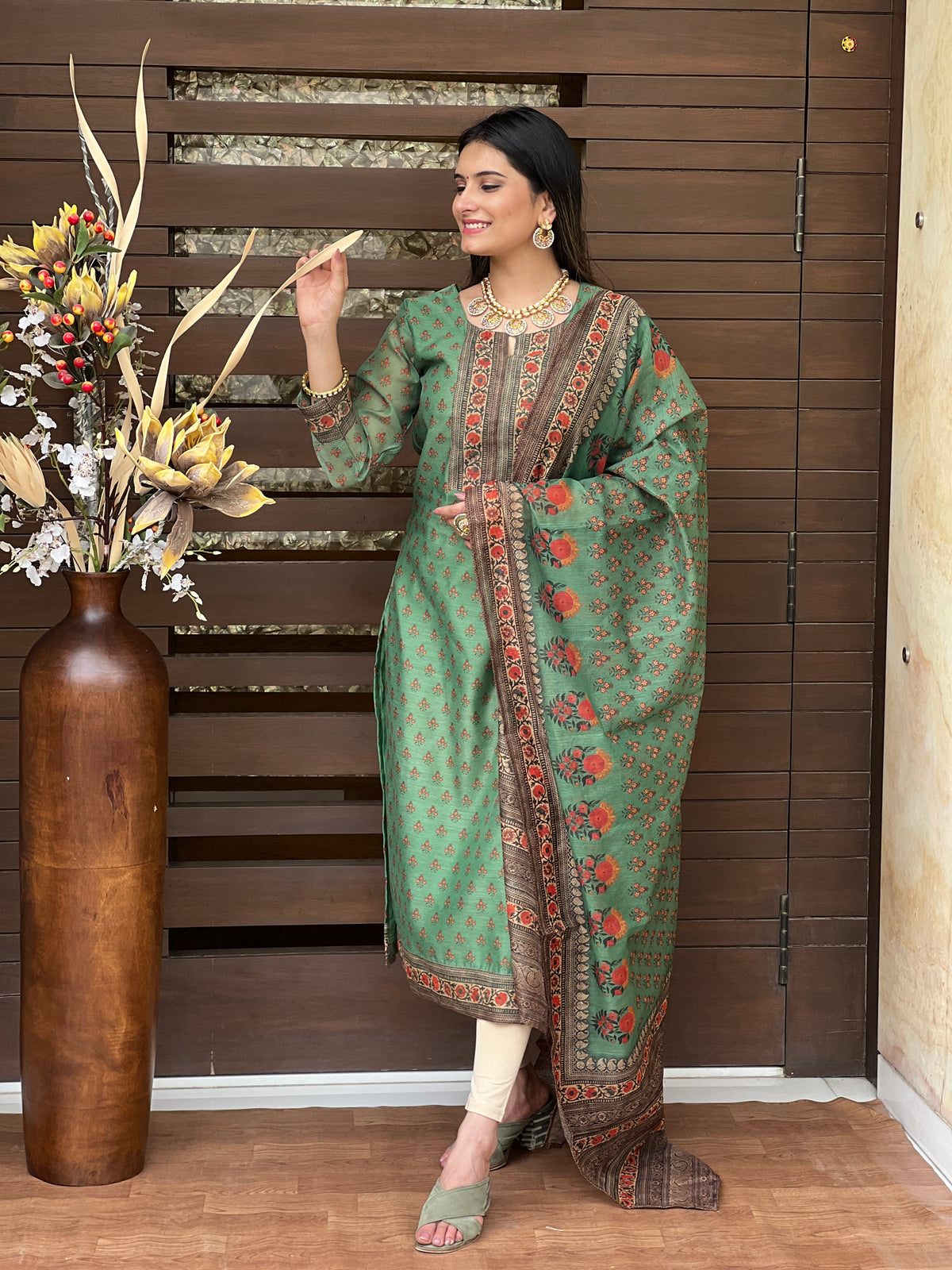 Shehnaaz Kalamkari Suit-Kurta Set-Ekana Label