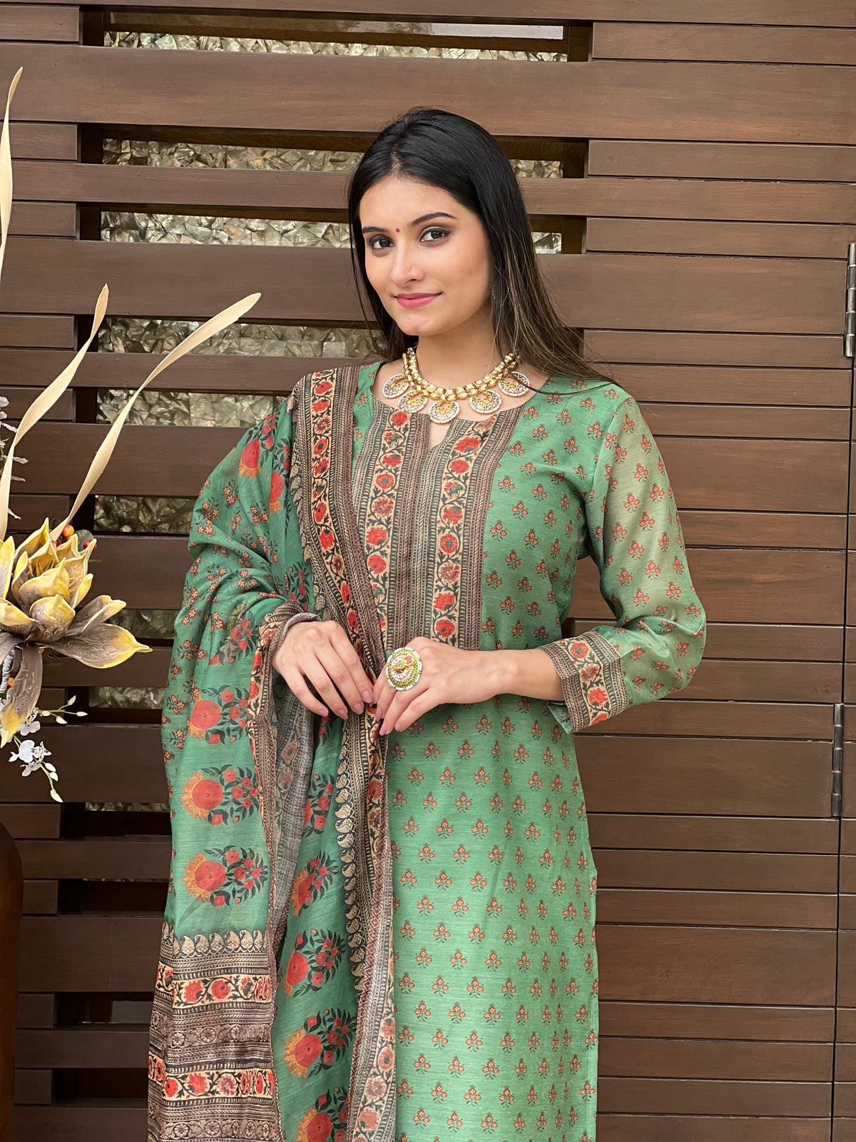 Shehnaaz Kalamkari Suit-Kurta Set-Ekana Label