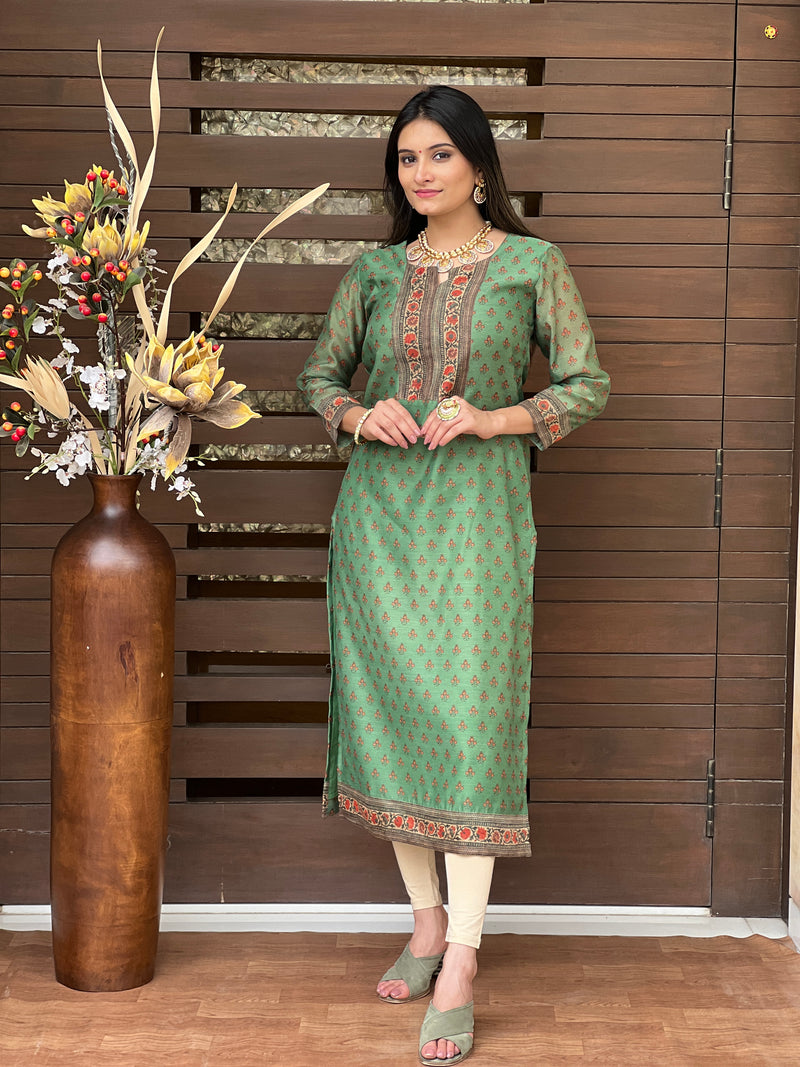 Shehnaaz Kalamkari Suit-Kurta Set-Ekana Label