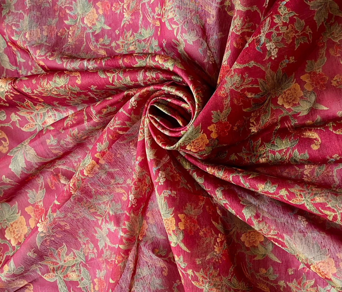 Pink Kasturi Kalamkari Saree-Clothing-Ekana Label