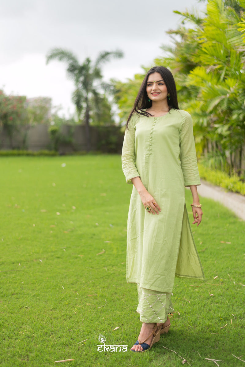 Divine Pistachio Three Piece Suit Set-Suit Set-Ekana Label