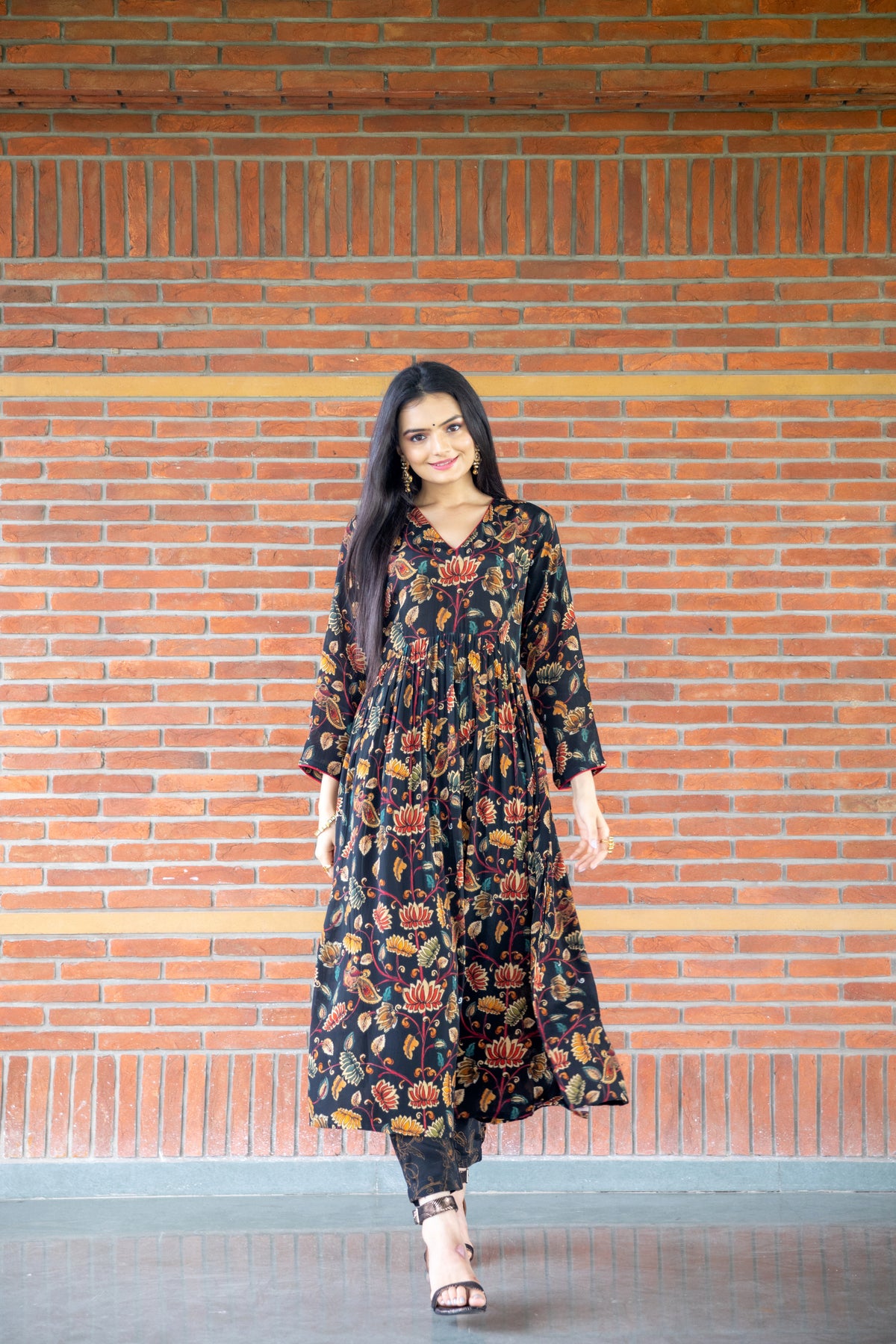 Luna kalamkari Three Piece Set-Clothing-Ekana Label