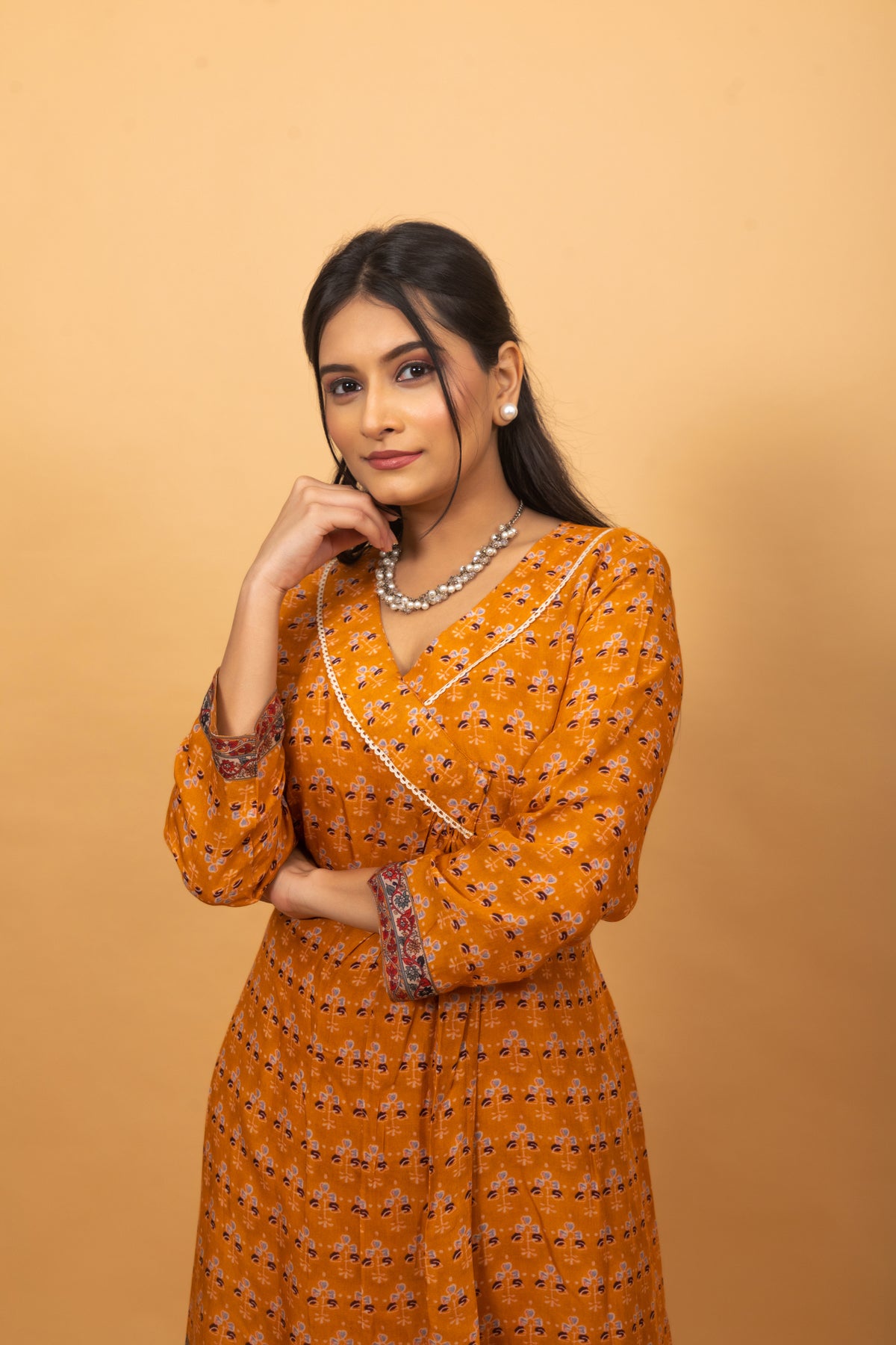 Honey Kalamkari Dress-Dresses-Ekana Label