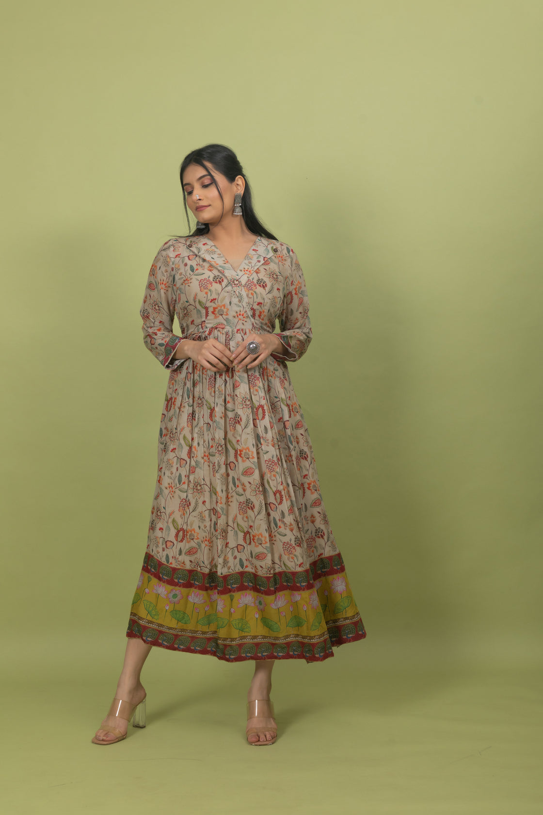 Daisy Kalamkari Dress-Dresses-Ekana Label