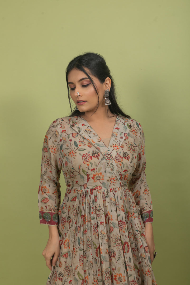 Daisy Kalamkari Dress-Dresses-Ekana Label