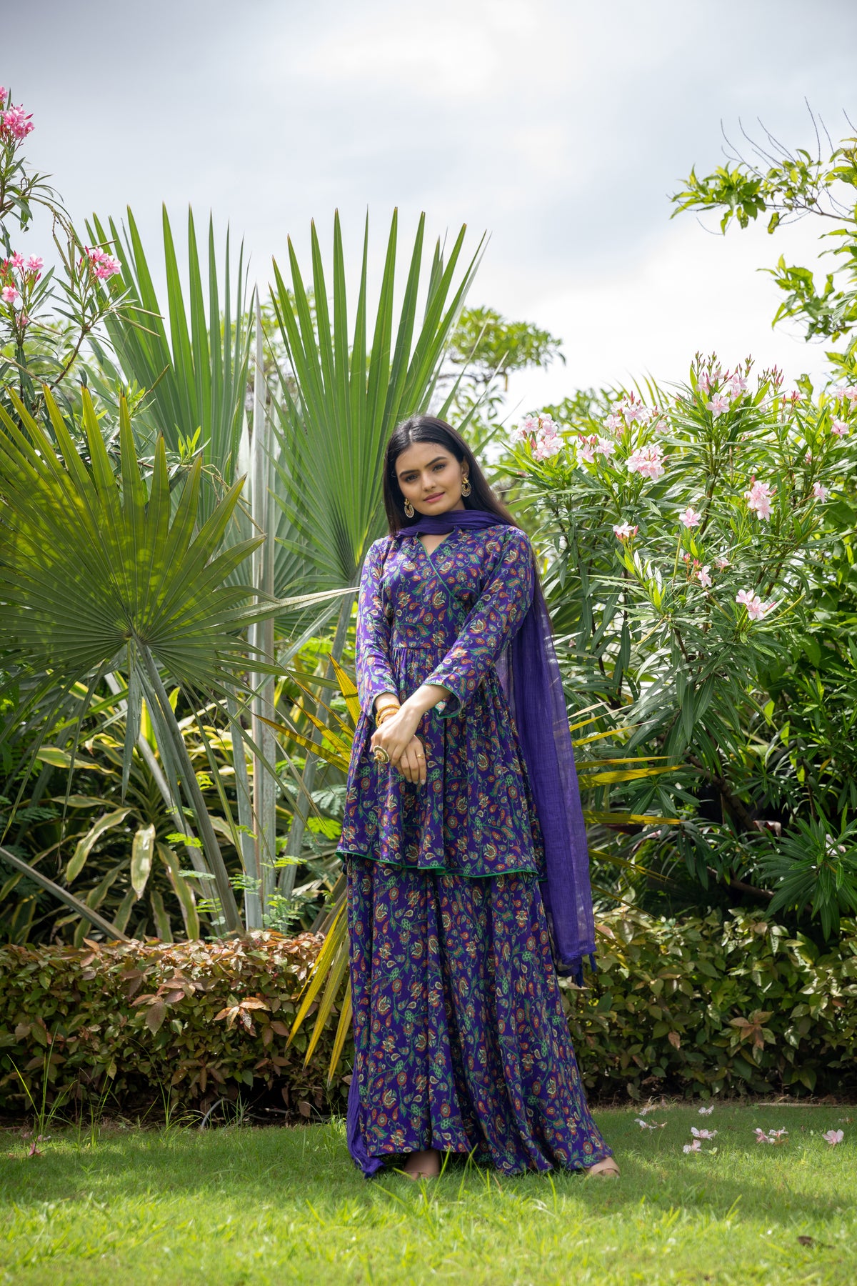 Purple Aaisha Suit Set-Clothing-Ekana Label