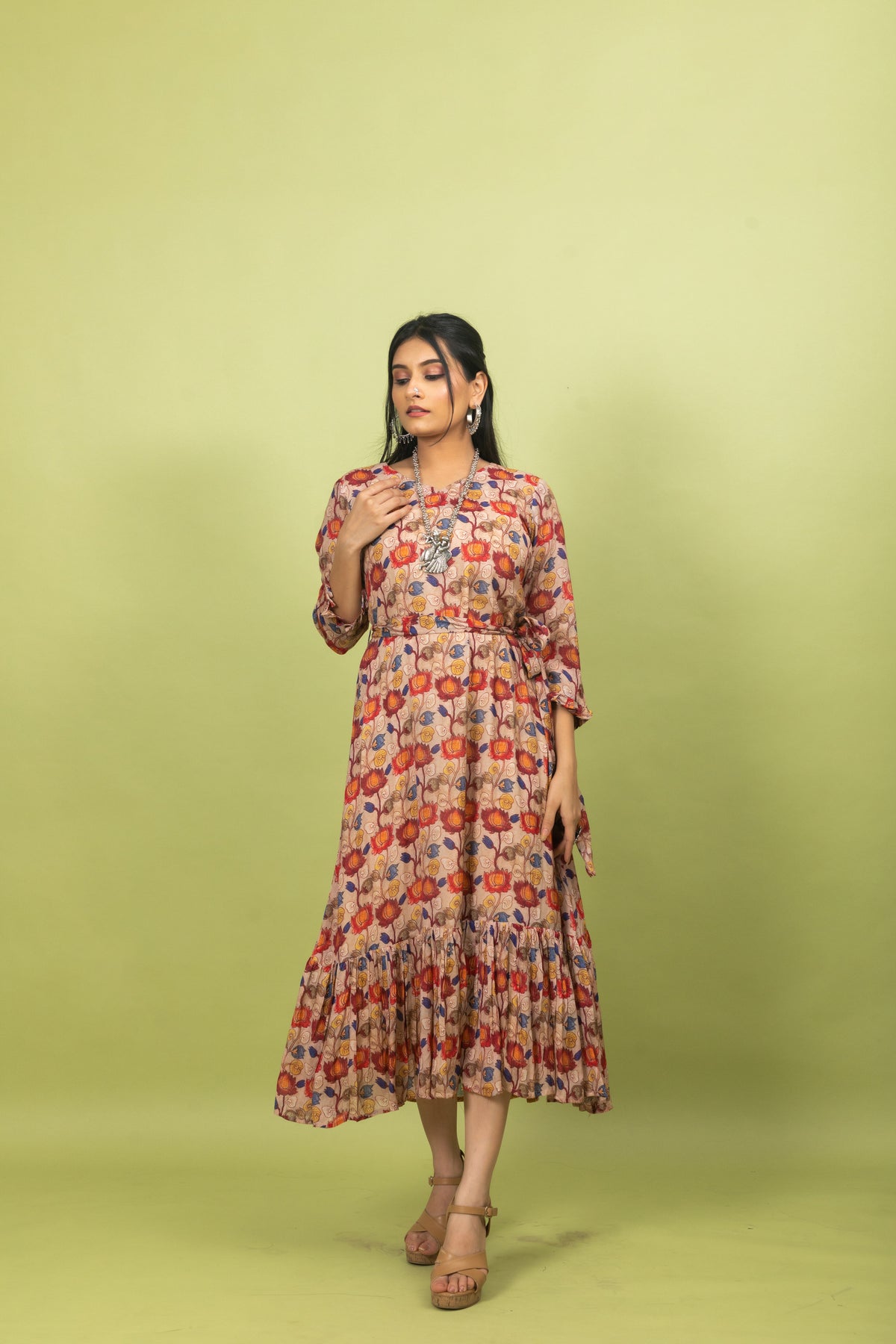 Saroj Pichwai Dress-Dresses-Ekana Label