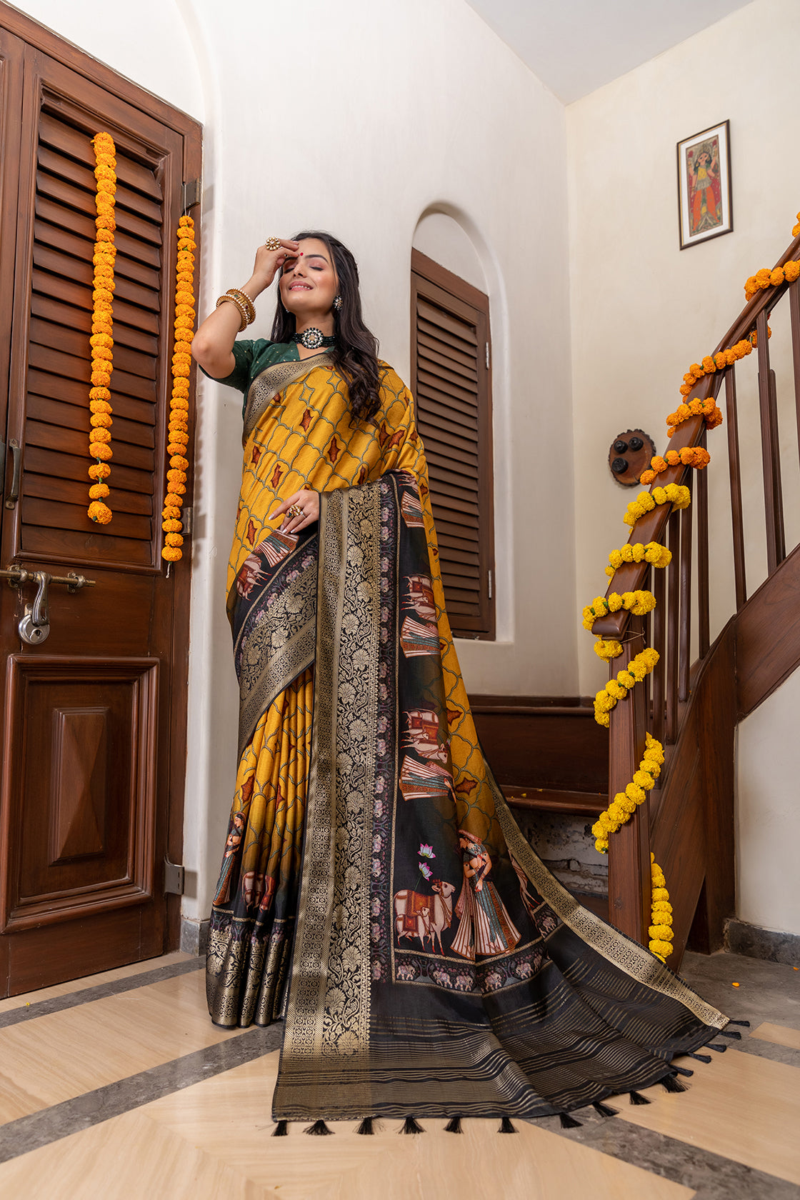 Indrakshi Pichwai Saree-Saree-Ekana Label